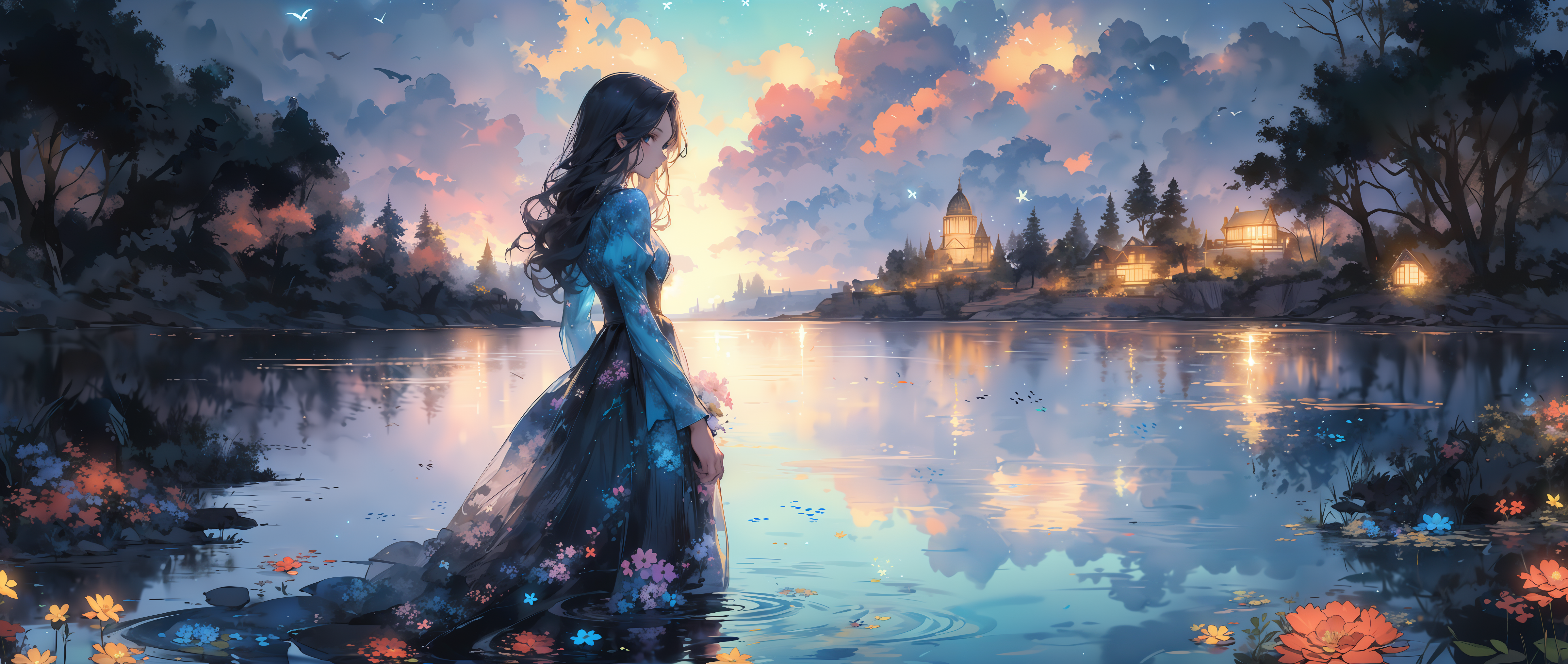 06925-3001984796-masterpiece,best quality,gemshadow,1girl,solo,looking at viewer,black dress,long sleeves,puffy sleeves,flower,long hair,standing.png